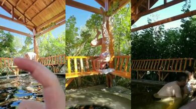 马赛克是打不完的，老夫妻温泉悠闲娱乐，健身浴偷吃！